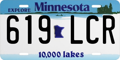 MN license plate 619LCR