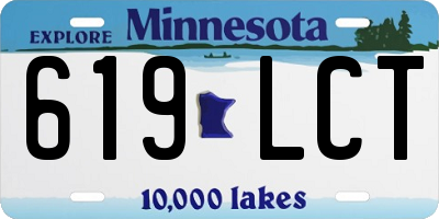 MN license plate 619LCT