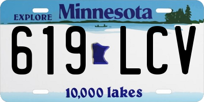 MN license plate 619LCV