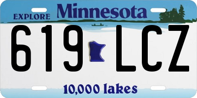 MN license plate 619LCZ