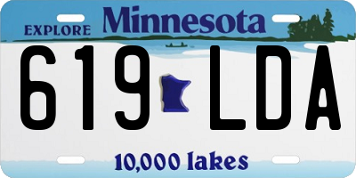 MN license plate 619LDA