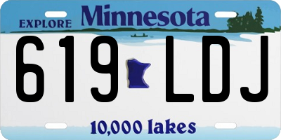 MN license plate 619LDJ
