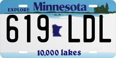 MN license plate 619LDL