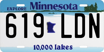 MN license plate 619LDN