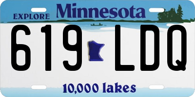 MN license plate 619LDQ