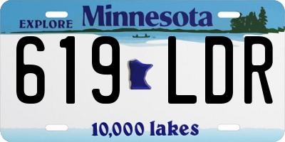 MN license plate 619LDR