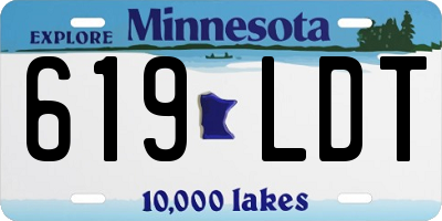 MN license plate 619LDT