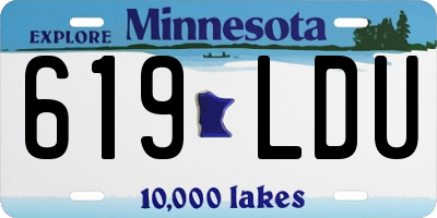 MN license plate 619LDU