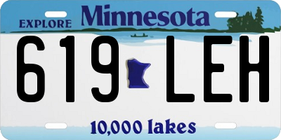 MN license plate 619LEH