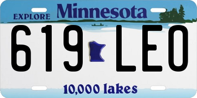 MN license plate 619LEO
