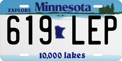 MN license plate 619LEP