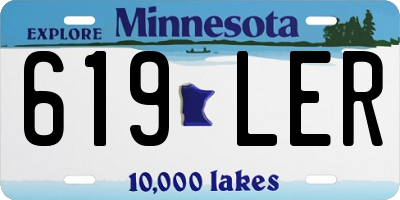 MN license plate 619LER
