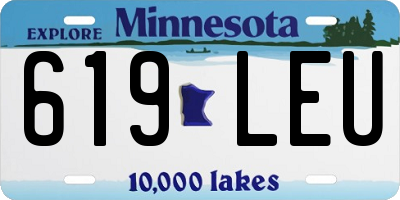 MN license plate 619LEU