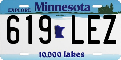 MN license plate 619LEZ