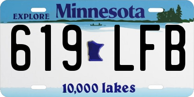 MN license plate 619LFB