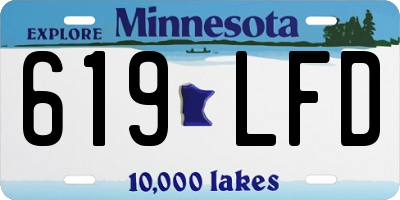 MN license plate 619LFD