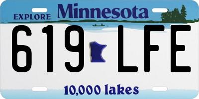 MN license plate 619LFE
