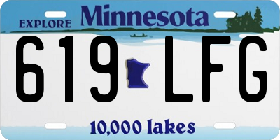 MN license plate 619LFG