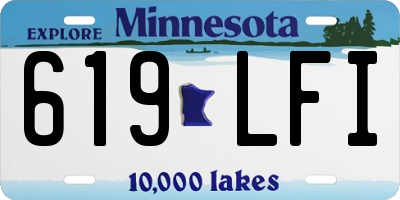MN license plate 619LFI