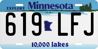 MN license plate 619LFJ