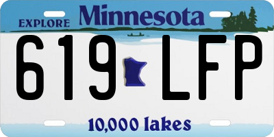 MN license plate 619LFP