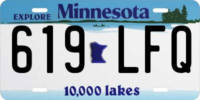MN license plate 619LFQ