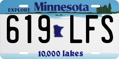 MN license plate 619LFS