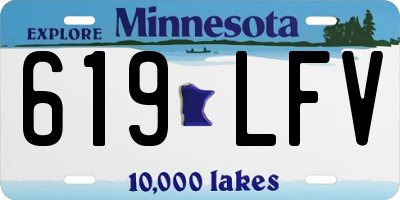 MN license plate 619LFV