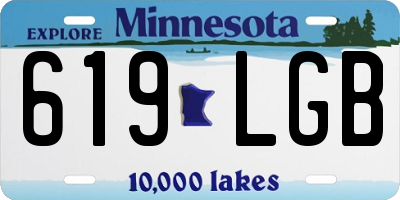 MN license plate 619LGB
