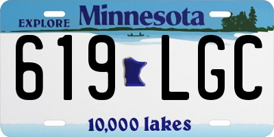 MN license plate 619LGC