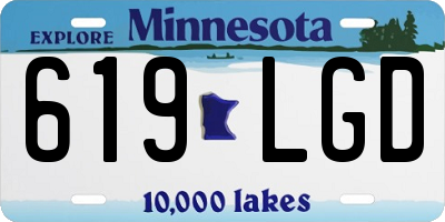MN license plate 619LGD