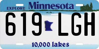 MN license plate 619LGH