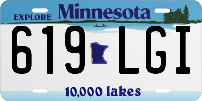 MN license plate 619LGI