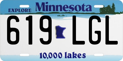 MN license plate 619LGL