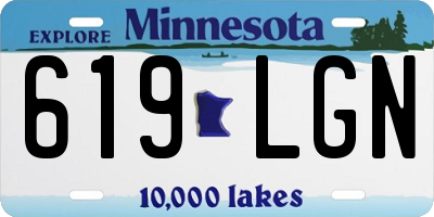MN license plate 619LGN