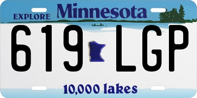 MN license plate 619LGP