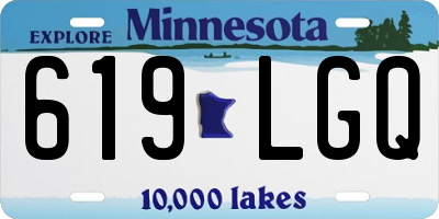 MN license plate 619LGQ