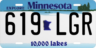 MN license plate 619LGR