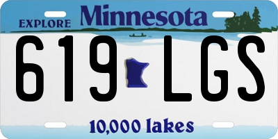 MN license plate 619LGS