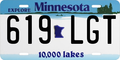 MN license plate 619LGT