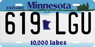 MN license plate 619LGU