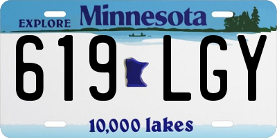 MN license plate 619LGY