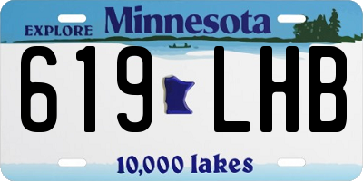 MN license plate 619LHB