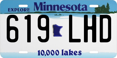 MN license plate 619LHD