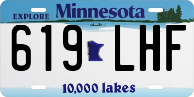 MN license plate 619LHF