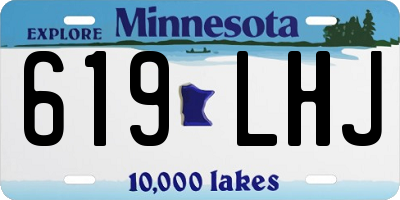 MN license plate 619LHJ