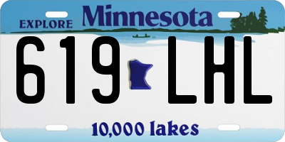 MN license plate 619LHL