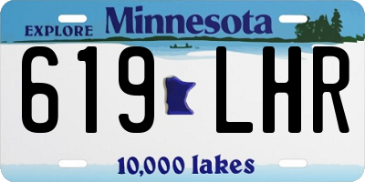 MN license plate 619LHR