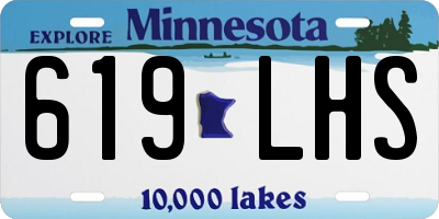 MN license plate 619LHS