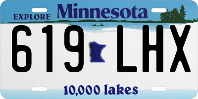 MN license plate 619LHX